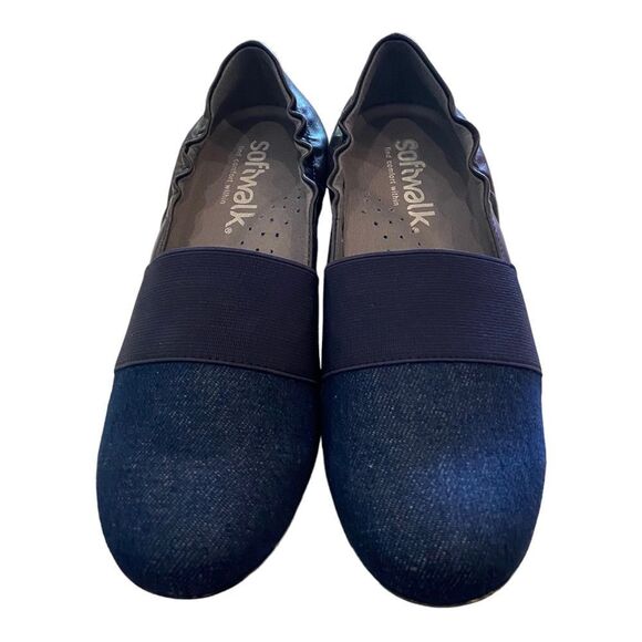 NEW in Box SOFTWALK Wonder Denim Navy Flats Loafers 5.5 - Picture 4 of 6